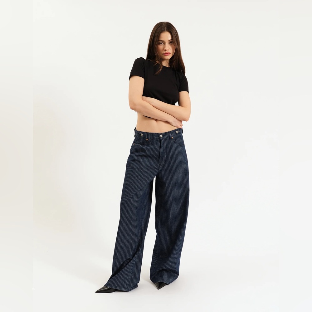 NWT Daze Denim Highland Extreme Baggy Pinstripe